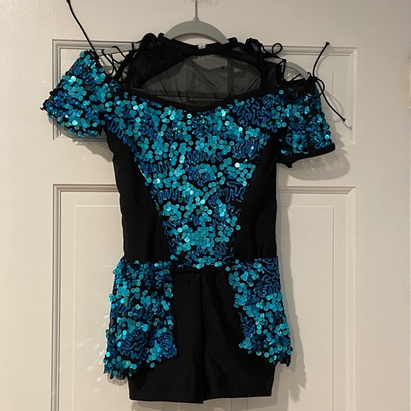 A Wish Come True Dance Costume Me & You with Blue Sequined Detailing - Picture 6 of 12